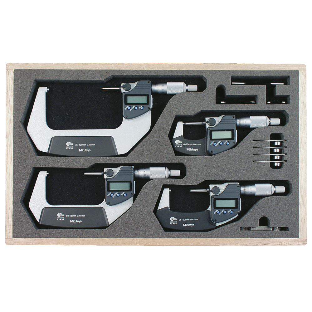 Digital outside micrometer 0-75mm (0,001mm) IP65 with data